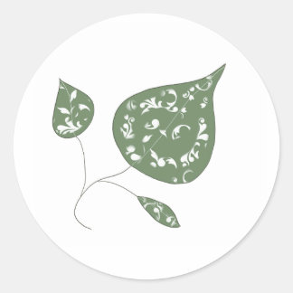 Sticker Rond Prenez une feuille