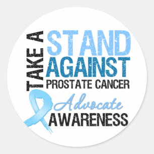 Sticker Rond Prenez une position contre le cancer de la
