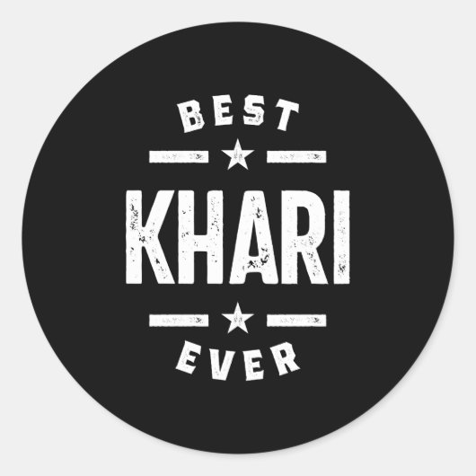 Sticker Rond Prénom Khari (Devant)