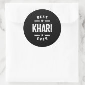 Sticker Rond Prénom Khari (Sac)