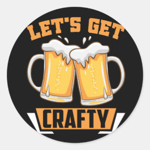 Sticker Rond prenons de la bière artisanale