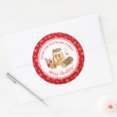 Sticker Rond Préparation de Noël : Pouding de Noël (Enveloppe)