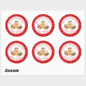 Sticker Rond Préparation de Noël : Pouding de Noël (Feuille)