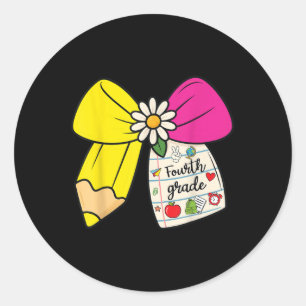 Sticker Rond Préparatoire quatrième année rentrée scolaire 4e a
