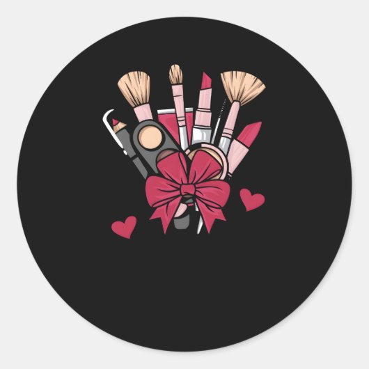 Sticker Rond Préparer Le Maquillage Futur En Cours (Devant)