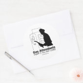 Sticker Rond Préposés aux pompes (Enveloppe)
