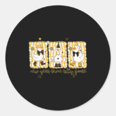 Sticker Rond Preppy New Year Same Silly Goose Coquette Bow Happ (Devant)