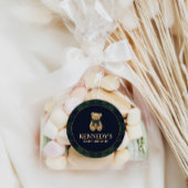 Sticker Rond Preppy Polo Teddy Bear Baby Shower