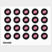 Sticker Rond Preppy Six Seven Valentine 6 7 Meme Funny Coquette (Feuille)