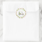 Sticker Rond Preppy Turtles Golf Cart (Sac)