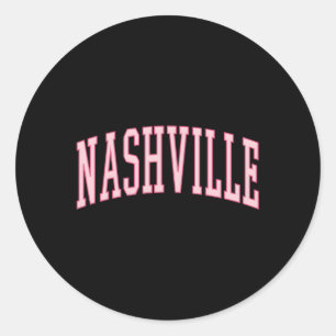 Sticker Rond Preppy Varsity K Nashville