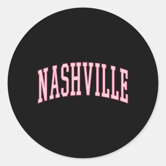Sticker Rond Preppy Varsity K Nashville (Devant)