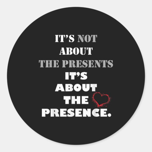 Sticker Rond Présence motivationnelle non présente Q inspiratio (Devant)