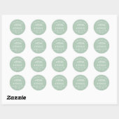 Sticker Rond Présentation du faire-part de naissance des branch (Feuille)