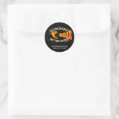 Sticker Rond PRÉSENTE ROAR SUR L'INTÉRIEUR Introverted (Sac)