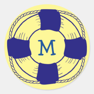 Sticker Rond Préserver la vie avec Monogramme
