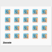 Sticker Rond Préserver les rivages - Protéger la faune (Feuille)