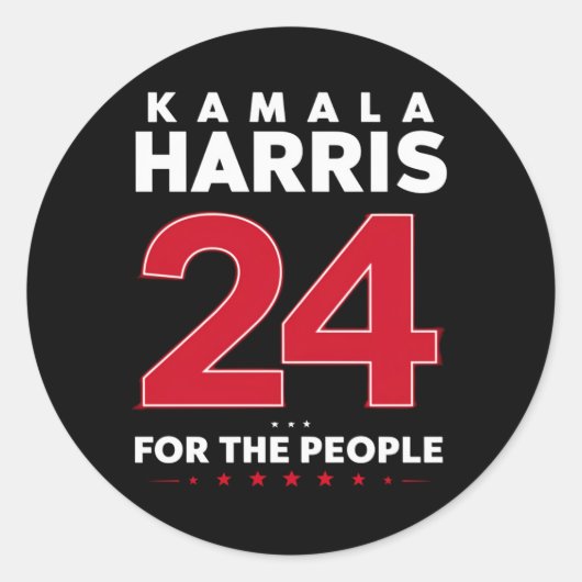 Sticker Rond Président 47 Kamala Harris 2024 Soutien Madame (Devant)
