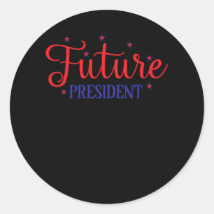 Sticker Rond président américain de l'avenir