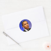 Sticker Rond Président Barack Obama (Enveloppe)