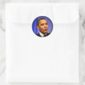 Sticker Rond Président Barack Obama (Sac)