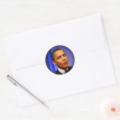 Sticker Rond Président Barack Obama (Enveloppe)