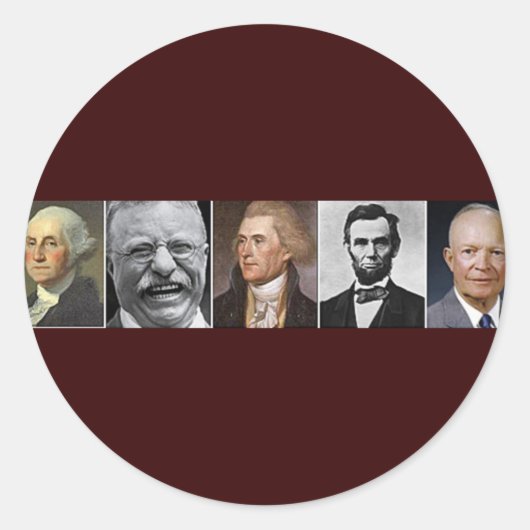 Sticker Rond Président des États-Unis (Devant)