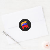 Sticker Rond Président Donald Trump - Cheveux républicain des é (Enveloppe)
