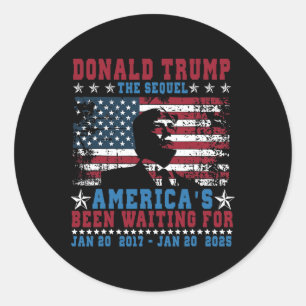 Sticker Rond Président drôle Donald Trump Jour d'investiture 20