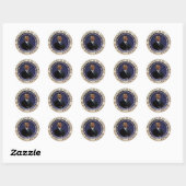 Sticker Rond Président Obama (Feuille)