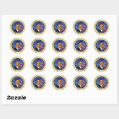 Sticker Rond Président Obama (Feuille)