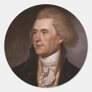 Sticker Rond Président Thomas Jefferson