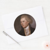 Sticker Rond Président Thomas Jefferson (Enveloppe)