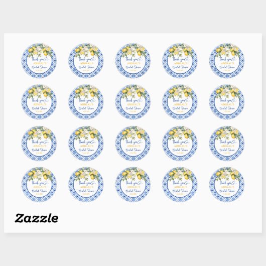 STICKER ROND PRESSION PRINCIPALE LEMON FÊTE DE MARIAGE (Feuille)