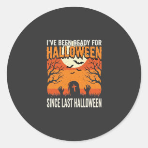 Sticker Rond Prêt pour la conception de cimetière d'Halloween_1