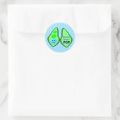 Sticker Rond Prêt pour la pop Baby Boy Pea Blue (Sac)