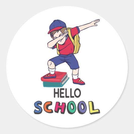 Sticker Rond Prêt pour l'école en ligne (Devant)
