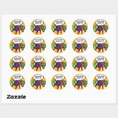 Sticker Rond Prêt pour POP Baby shower amusant Comic Book (Feuille)