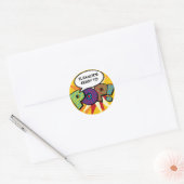 Sticker Rond Prêt pour POP Baby shower amusant Comic Book (Enveloppe)
