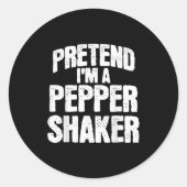 Sticker Rond Pretend I'm Pepper Shaker Funny Matching Halloween (Devant)