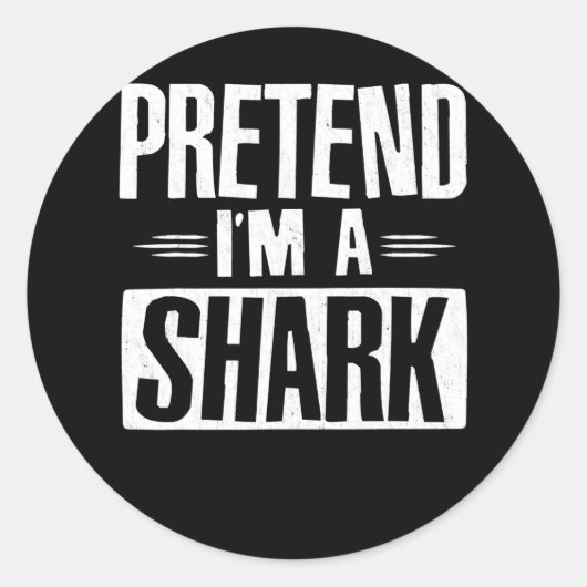 Sticker Rond Pretend Venin de Shark Funny (Devant)