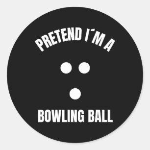 Sticker Rond Prétendre Que Je Suis Un Costume D'Halloween Ball
