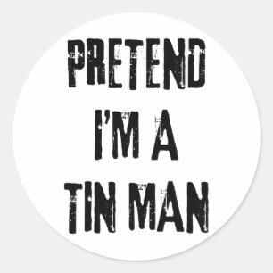 Sticker Rond Prétendre que je suis un homme mince Halloween Der
