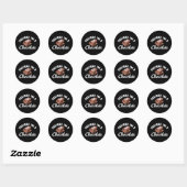 Sticker Rond Prétendre que je suis une barre de chocolat (Feuille)