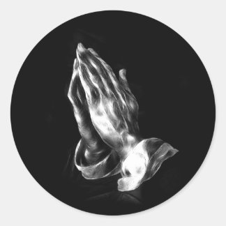 Sticker Rond Prêter les mains