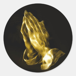 Sticker Rond Prêter les mains
