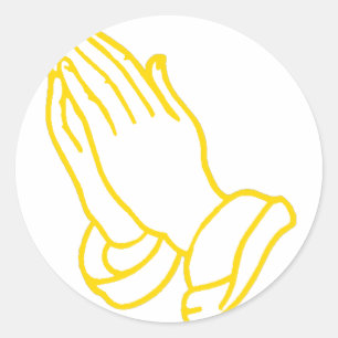 Sticker Rond Prêter main dans l'or jaune