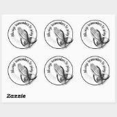 Sticker Rond Prêter main par citation (Feuille)