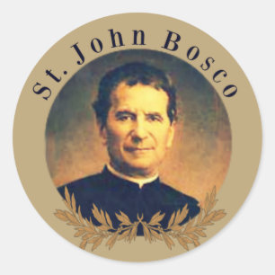 Sticker Rond Prêtre de St. John Bosco