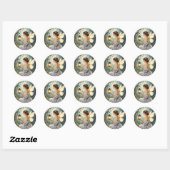 Sticker Rond Pretty Fairy Themed Floral Fairytale (Feuille)